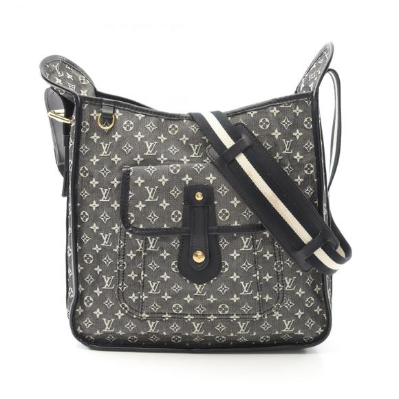 LOUIS VUITTON Black Monogram Leather Shoulder Bag - Picture 1 of 7